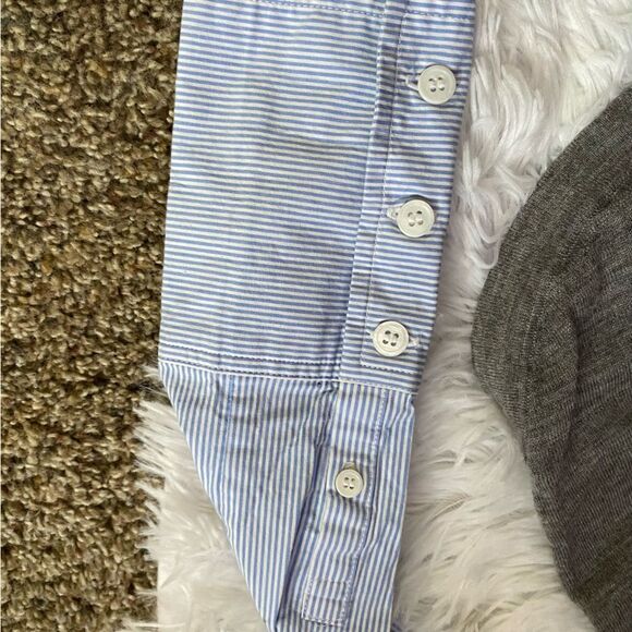 Veronica Beard Mixed Media Top Merino Wool Womens Size XS FLAWED - Picture 3 of 8